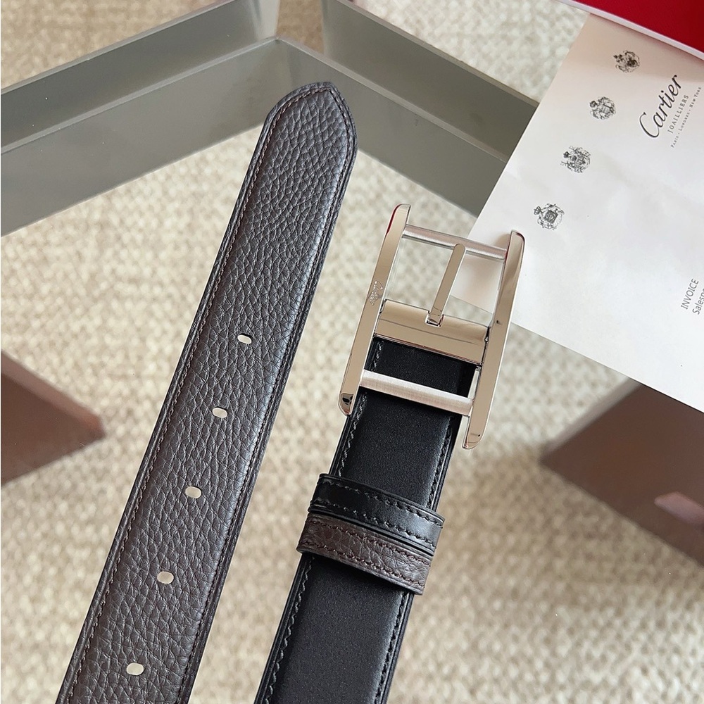 Cartier Santos Reversible Leather Belt - Picture 3 of 7